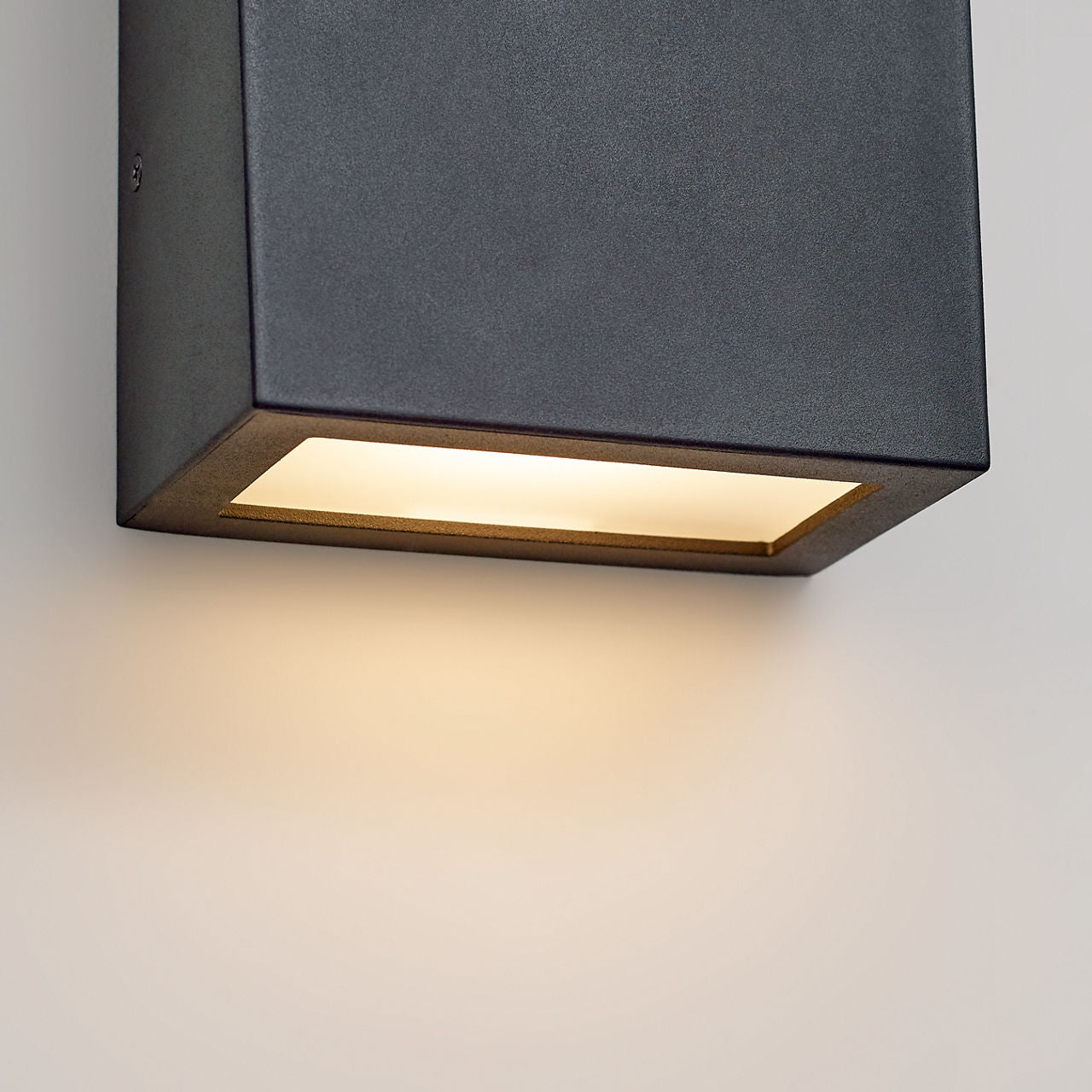 Kakudo Large LED Wall Lantern Textured Black Bulbs Inc