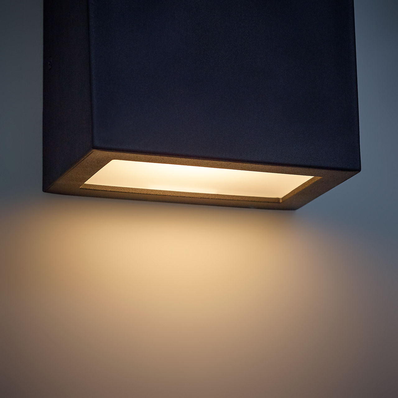 Kakudo Large LED Wall Lantern Textured Black Bulbs Inc