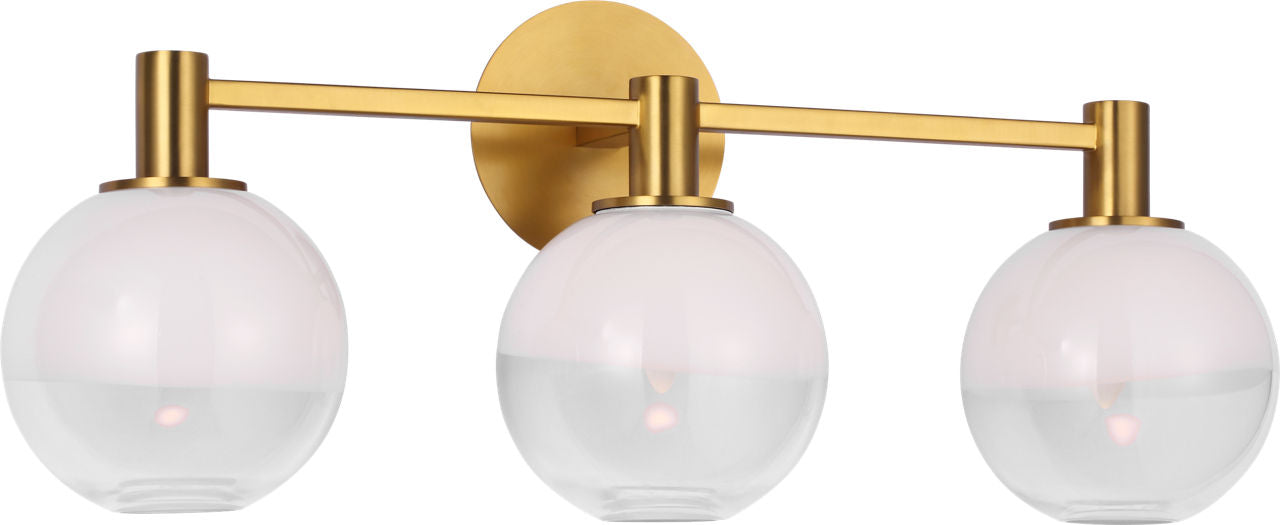 Torian 3 - Light Vanity Burnished Brass