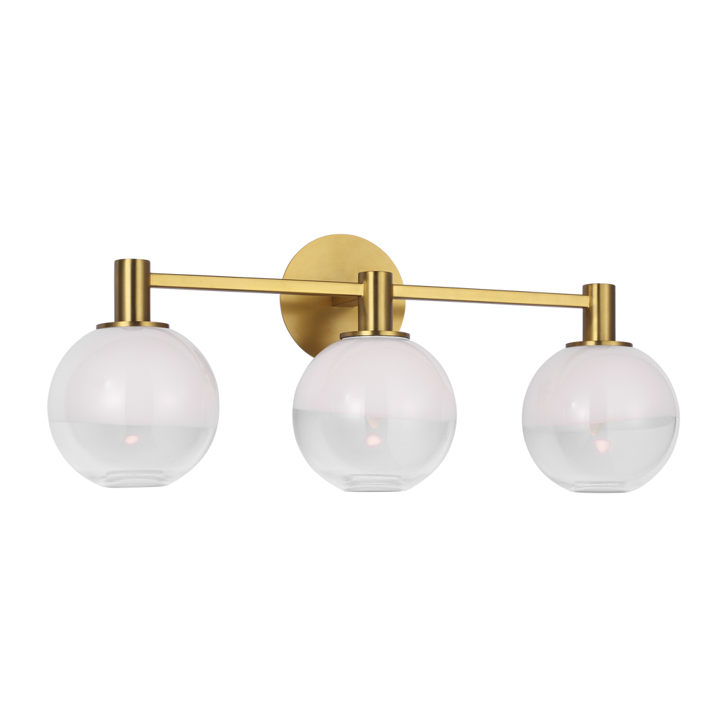 Torian 3 - Light Vanity Burnished Brass