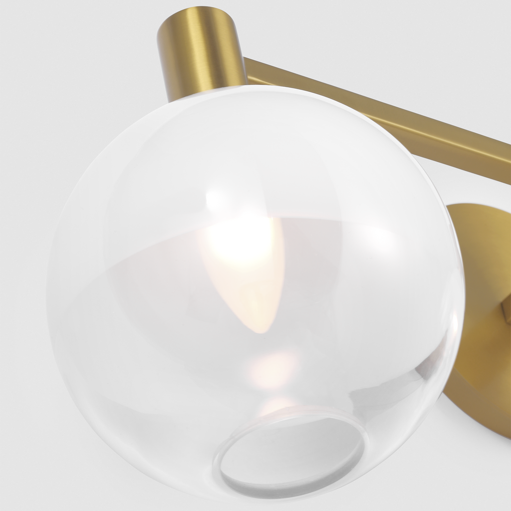 Torian 3 - Light Vanity Burnished Brass