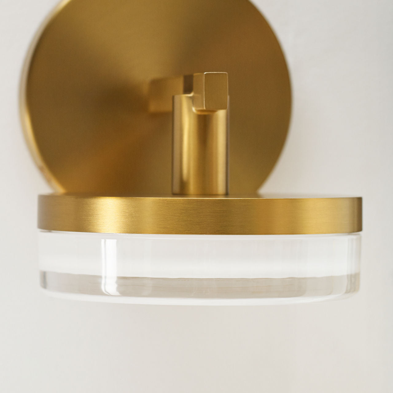 Khan Small Sconce Burnished Brass Bulbs Inc