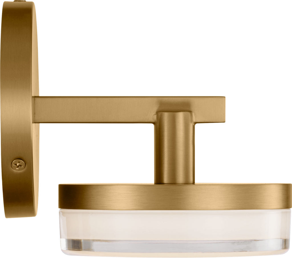 Khan Small Sconce Burnished Brass Bulbs Inc