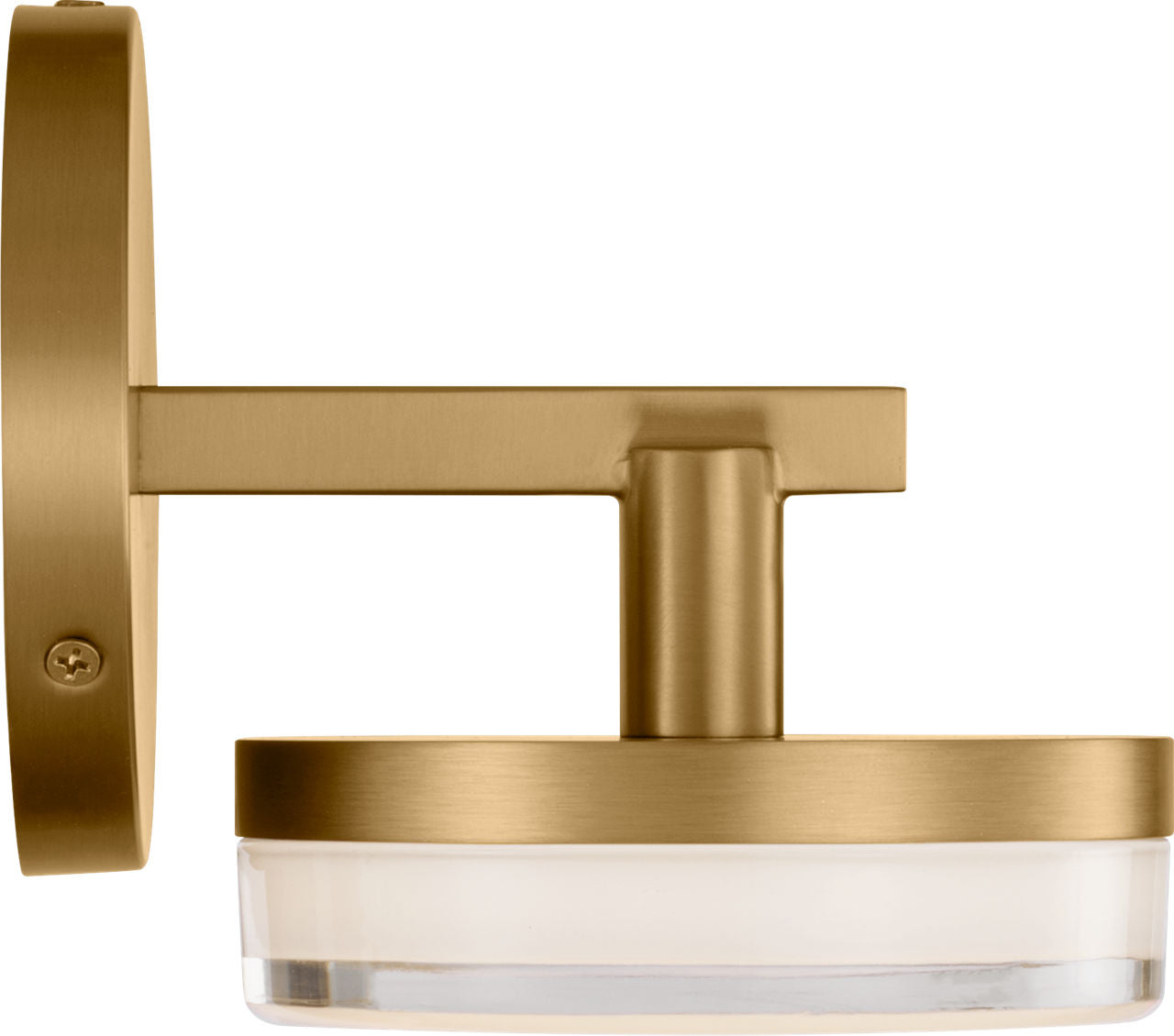 Khan Small Sconce Burnished Brass Bulbs Inc