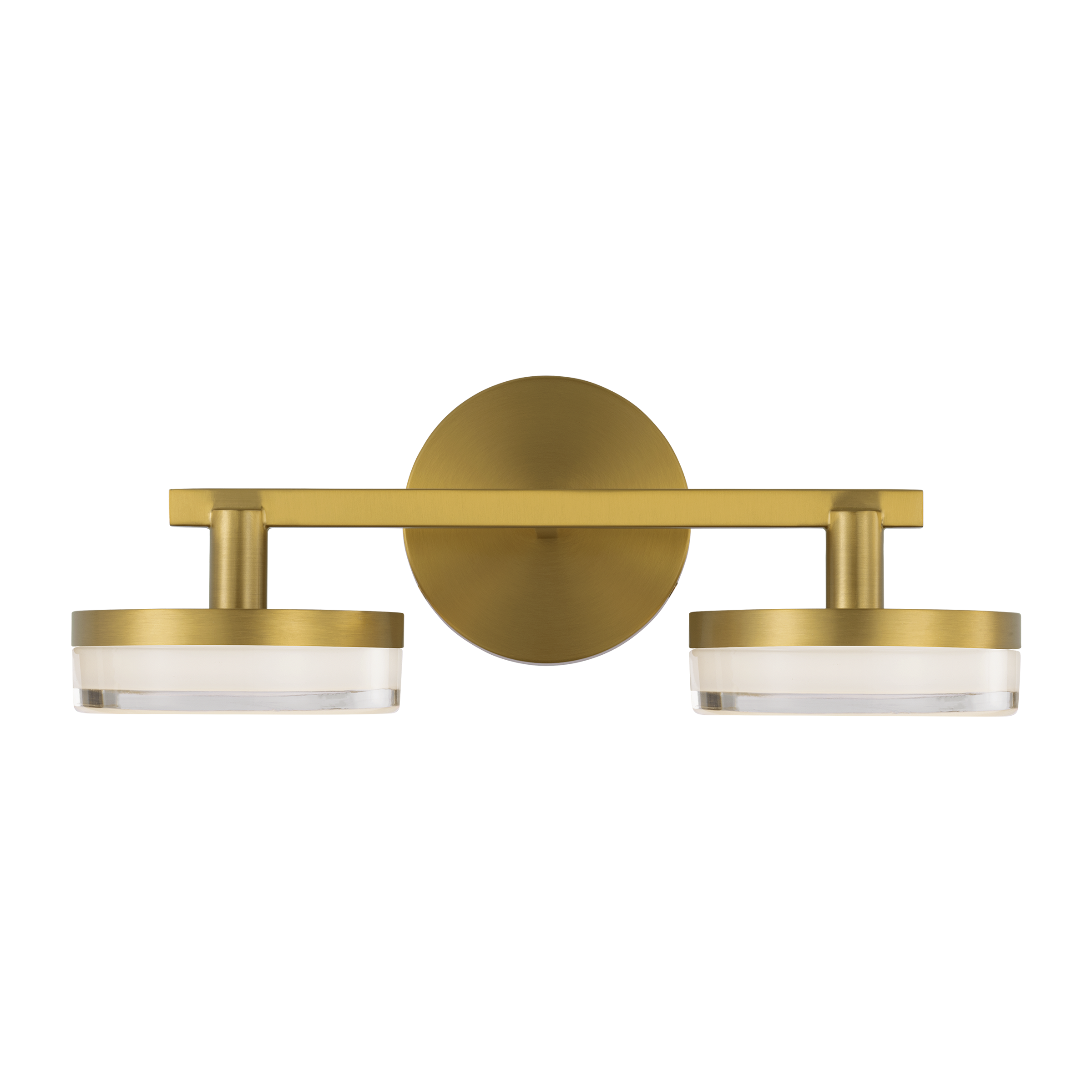 Khan 2 - Light Vanity Burnished Brass Bulbs Inc