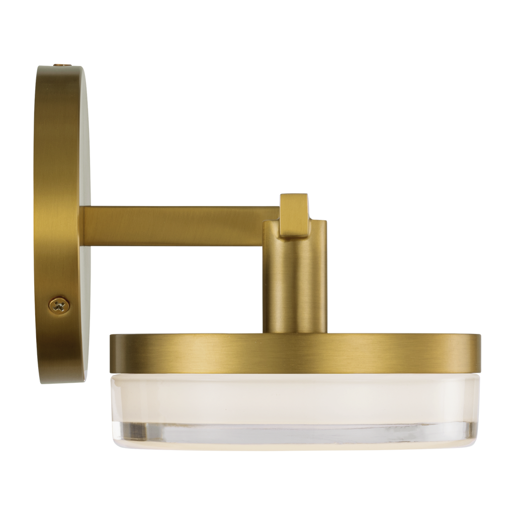 Khan 2 - Light Vanity Burnished Brass Bulbs Inc