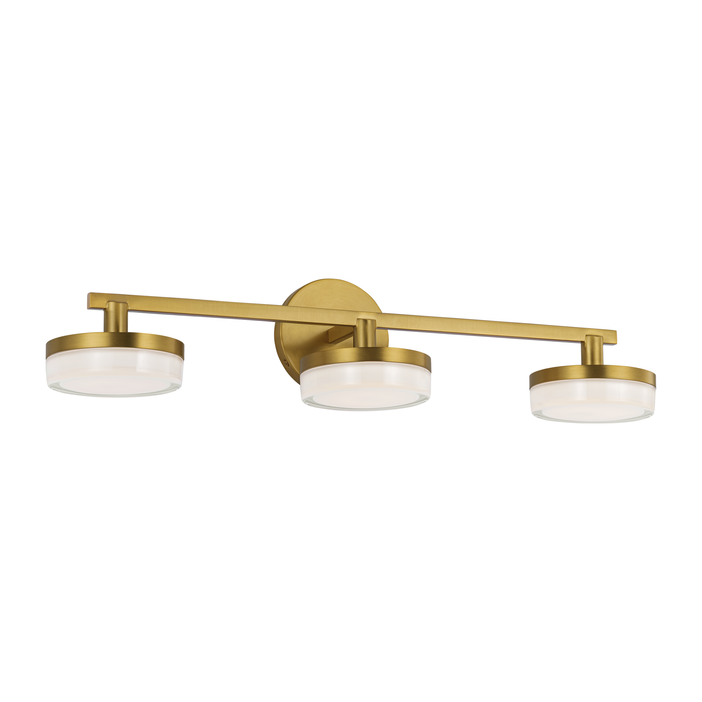 Khan 3 - Light Vanity Burnished Brass Bulbs Inc