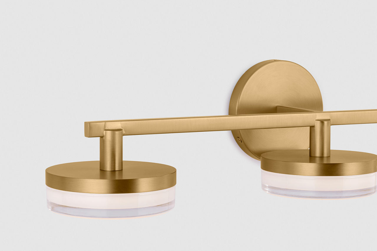 Khan 3 - Light Vanity Burnished Brass Bulbs Inc