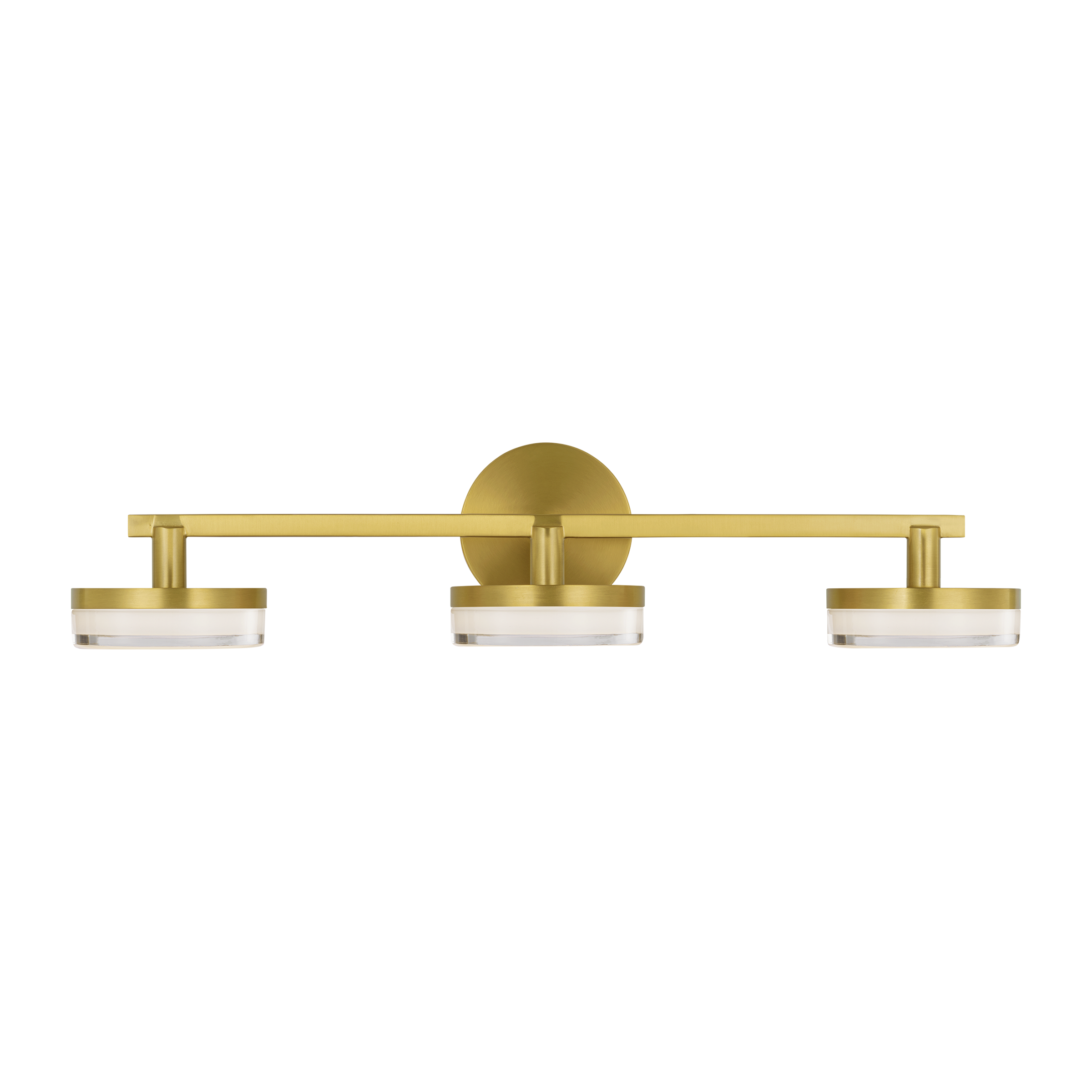 Khan 3 - Light Vanity Burnished Brass Bulbs Inc