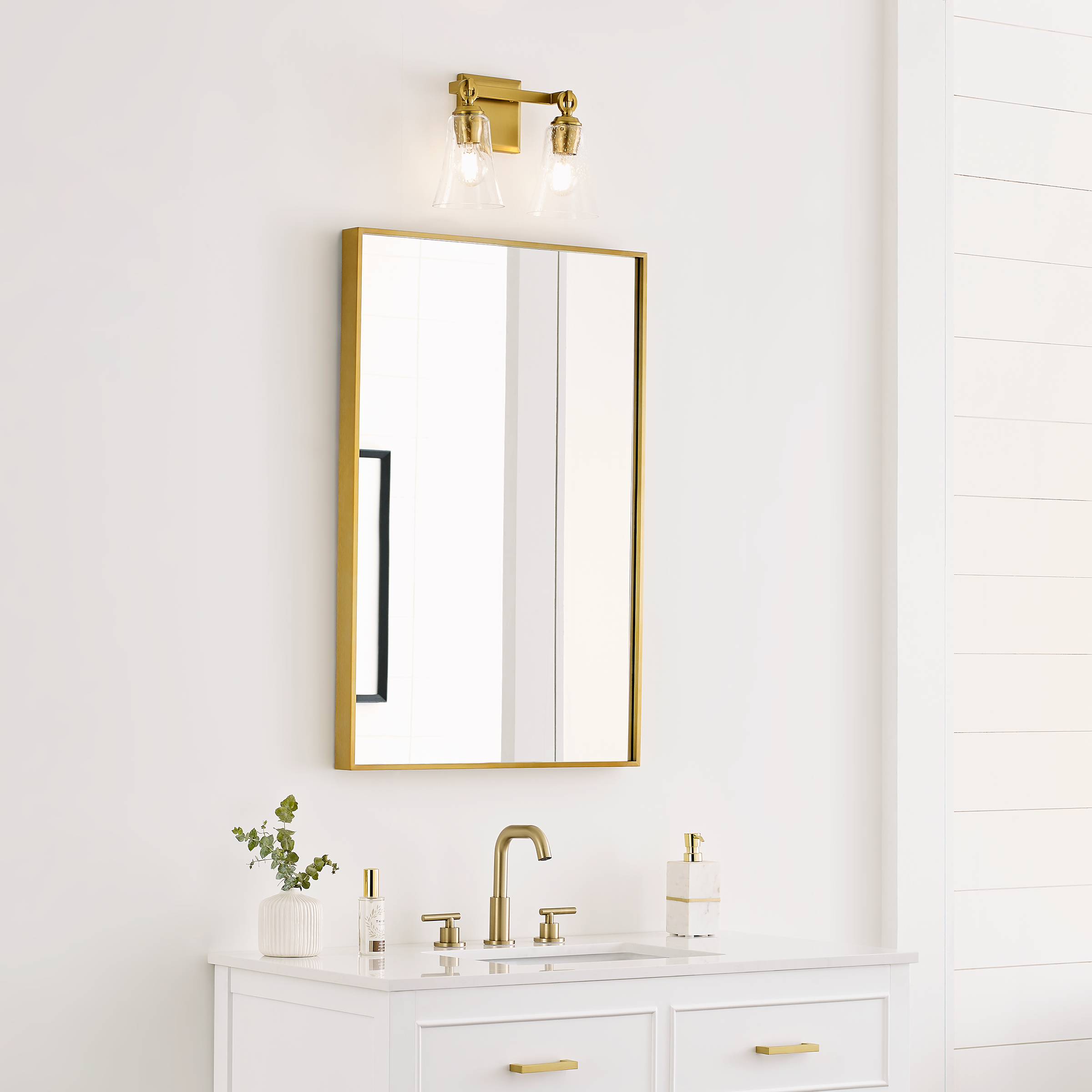 Monterro 2 - Light Vanity Burnished Brass