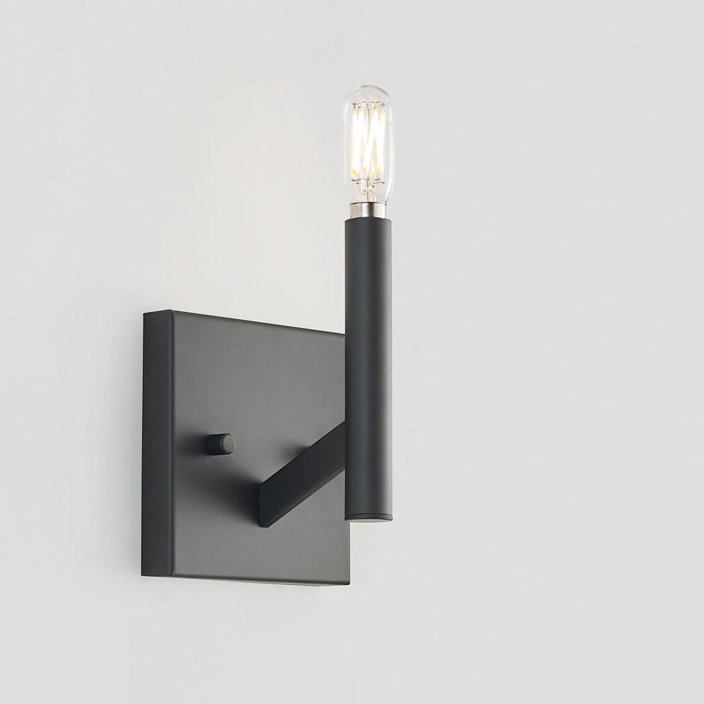 Vector One Light Wall / Bath Sconce Midnight Black