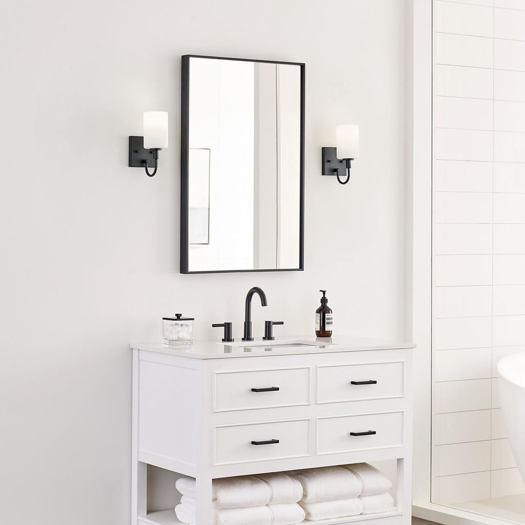 Oak Moore One Light Wall / Bath Sconce Midnight Black
