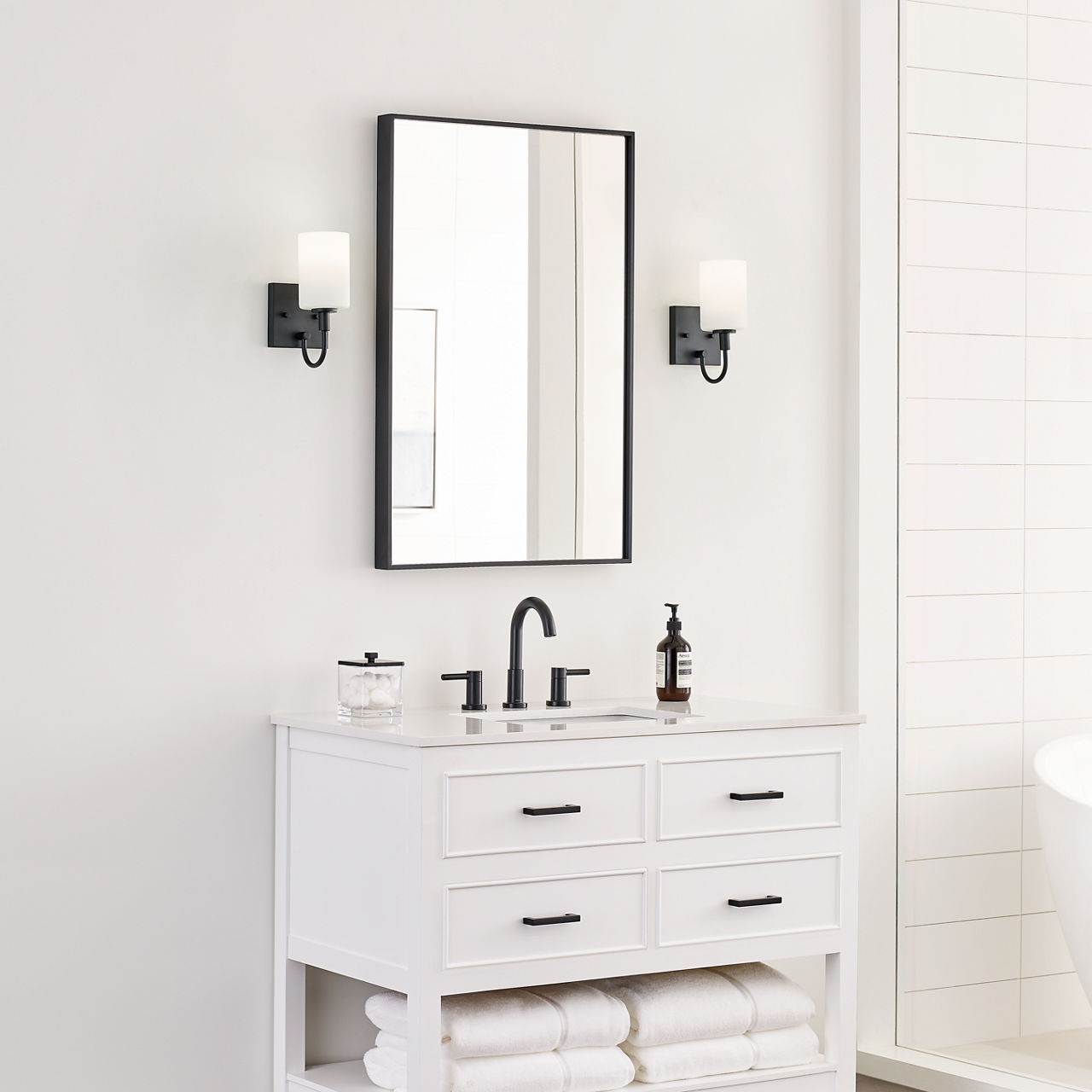 Oak Moore One Light Wall / Bath Sconce Midnight Black