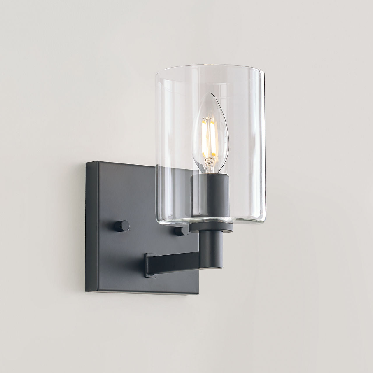 Fullton One Light Wall / Bath Sconce Midnight Black