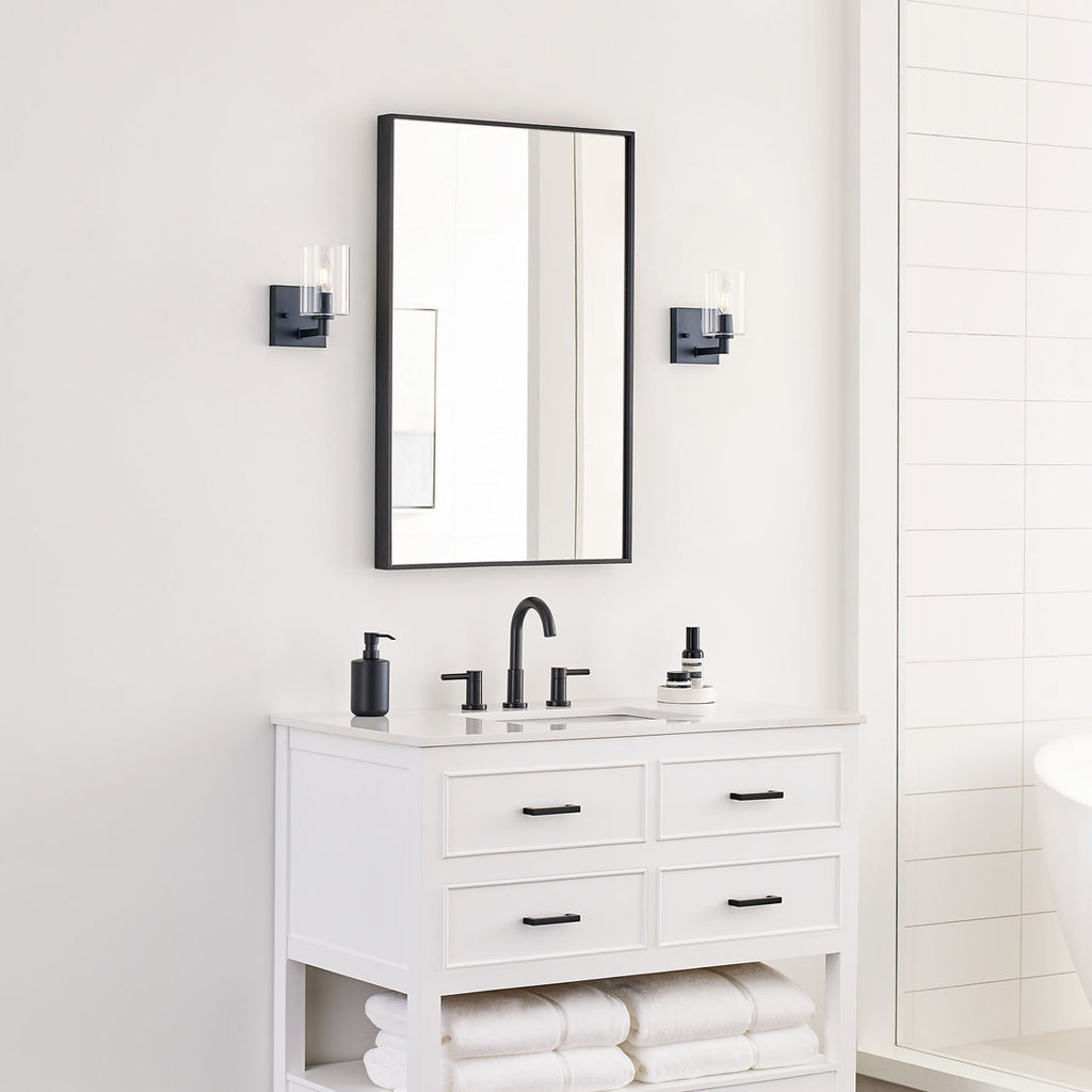Fullton One Light Wall / Bath Sconce Midnight Black