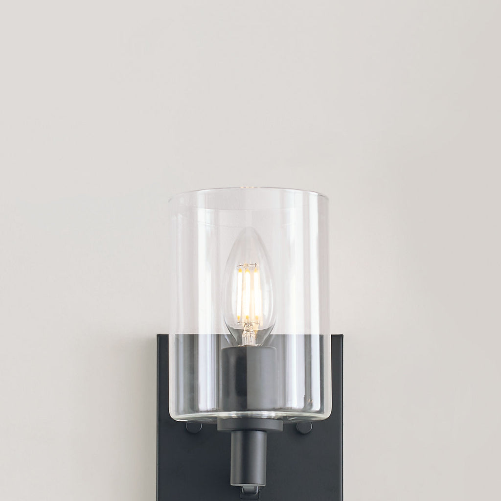 Fullton One Light Wall / Bath Sconce Midnight Black