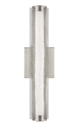 Cutler 18" Crackle Glass LED Sconce Satin Nickel Bulbs Inc