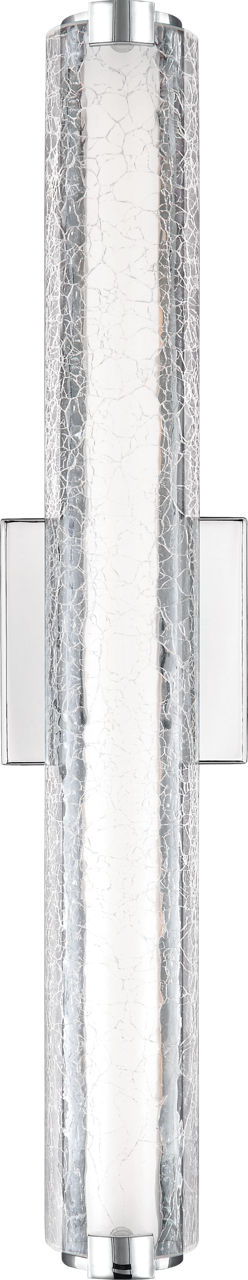 Cutler 24" Crackle Glass LED Vanity Chrome Bulbs Inc