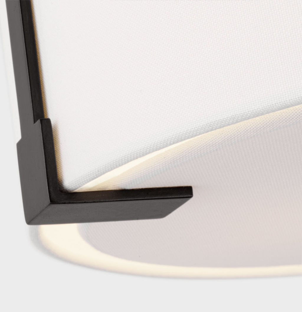 Bergen Medium Flush Mount Aged Iron