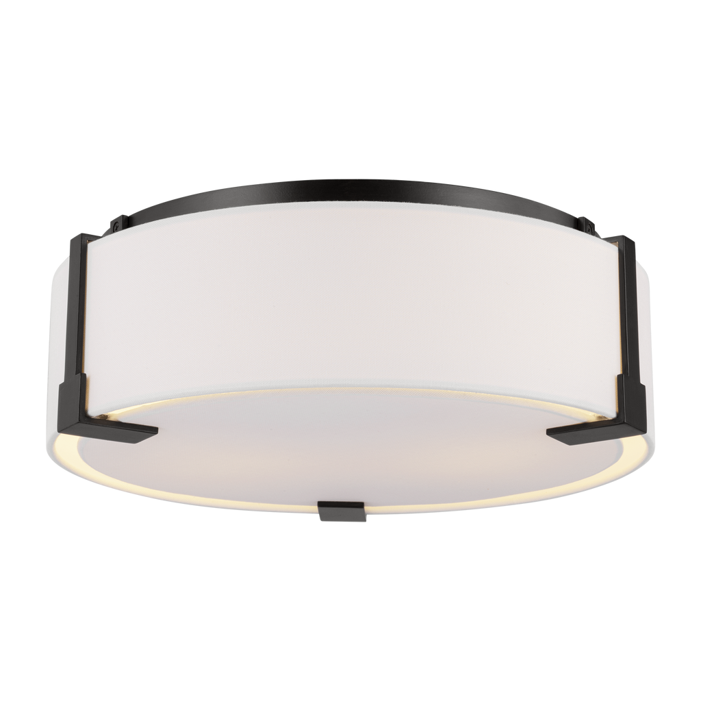 Bergen Medium Flush Mount Aged Iron