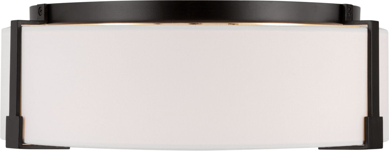 Bergen Medium Flush Mount Aged Iron