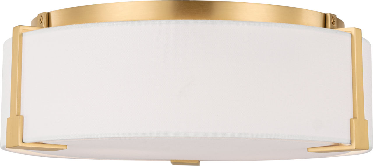Bergen Medium Flush Mount Burnished Brass