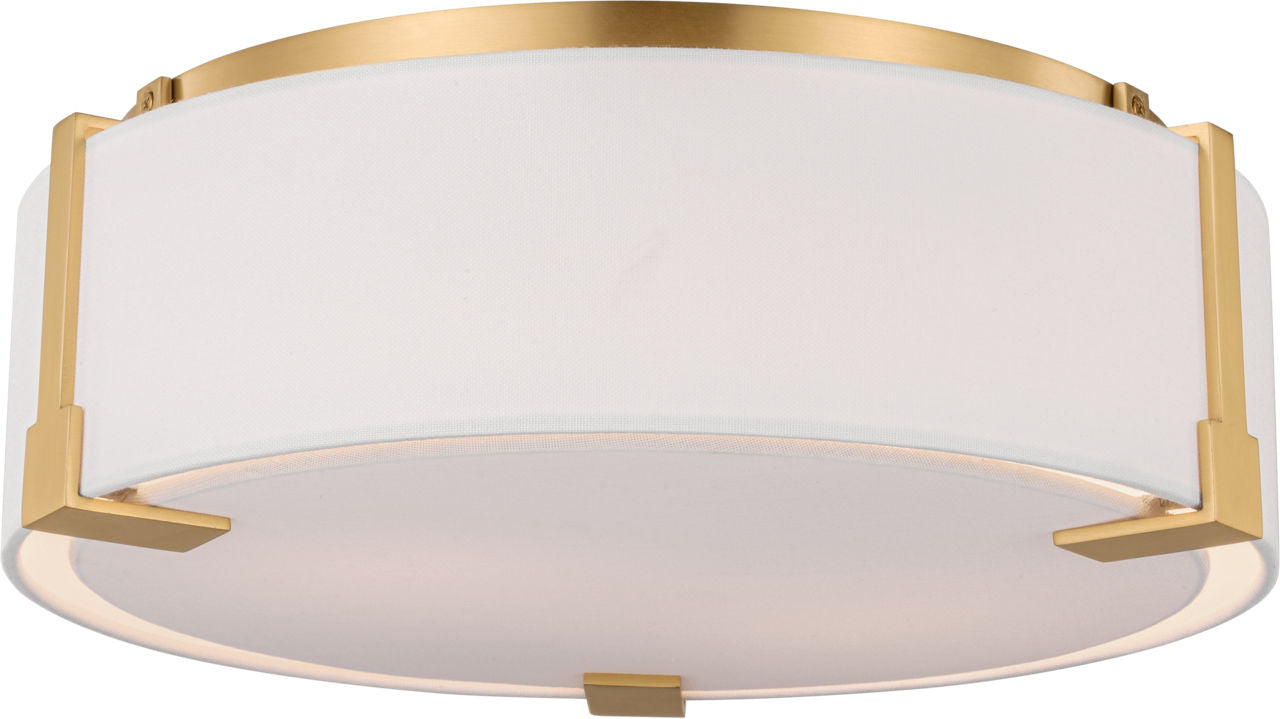 Bergen Medium Flush Mount Burnished Brass