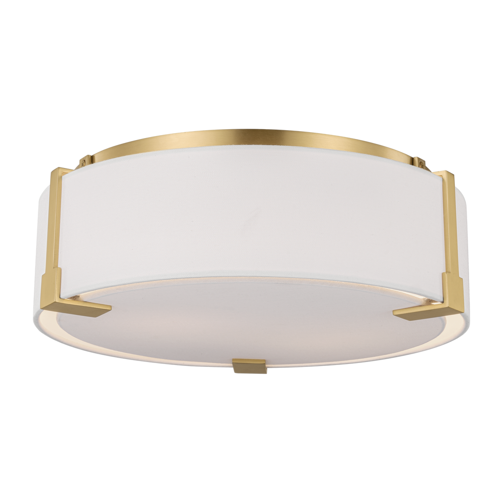 Bergen Medium Flush Mount Burnished Brass