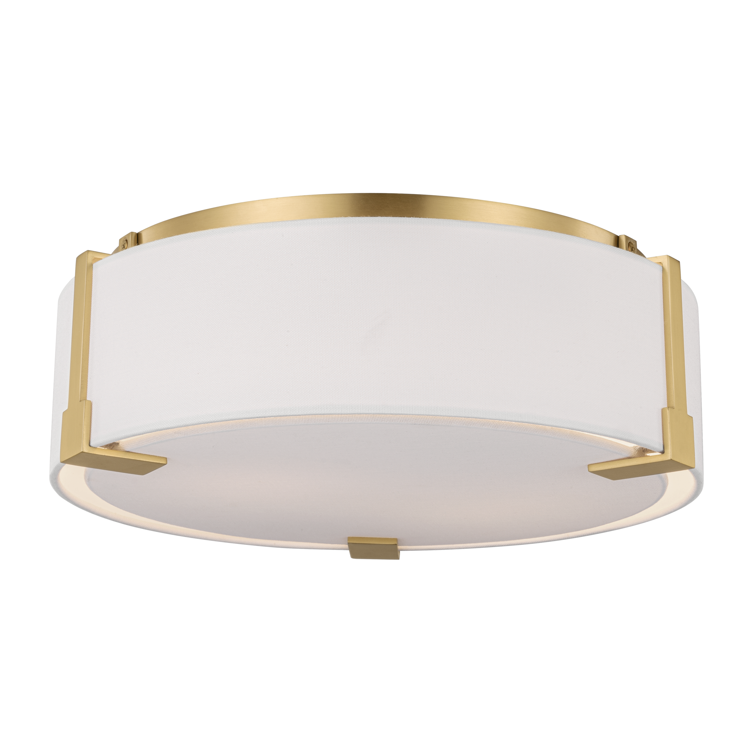 Bergen Medium Flush Mount Burnished Brass