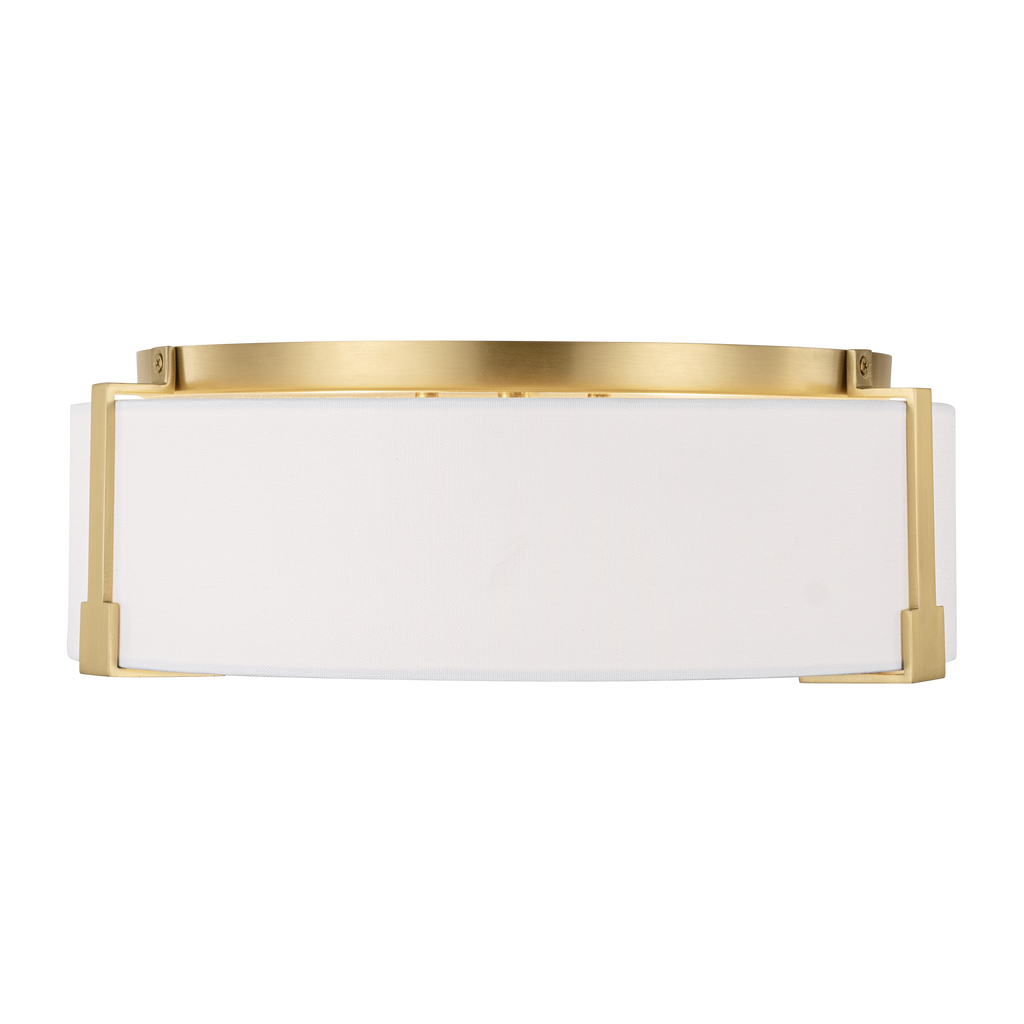 Bergen Medium Flush Mount Burnished Brass
