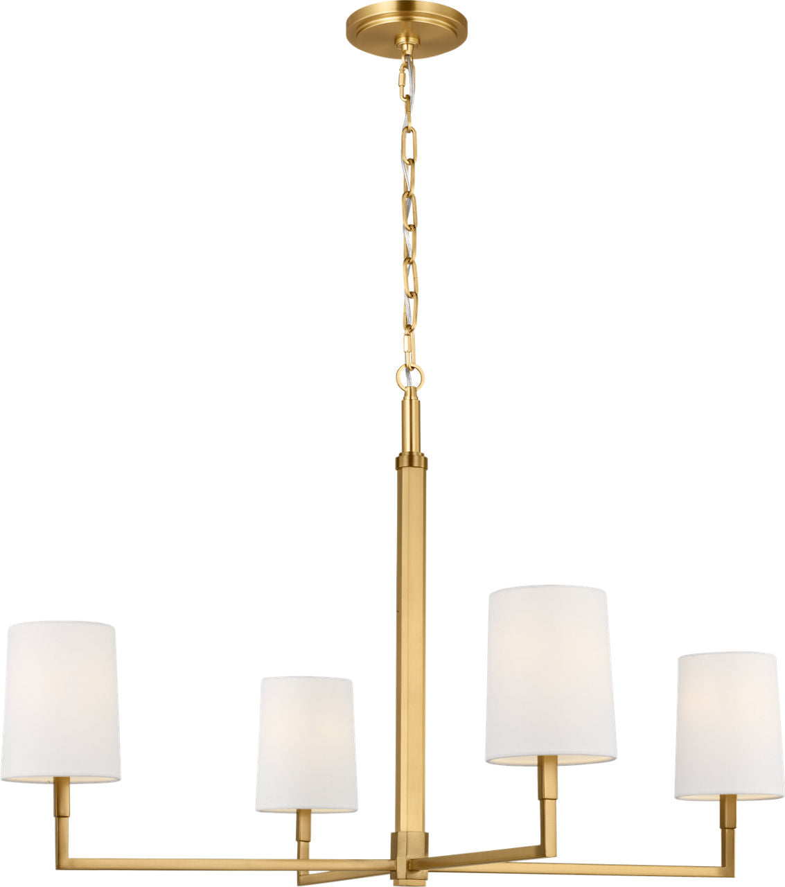 Danica Large Chandelier Burnished Brass