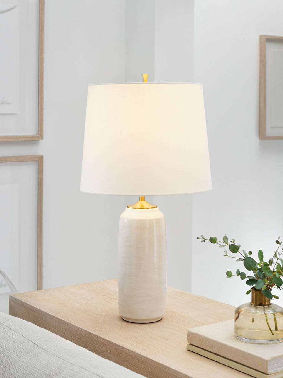 Cato Medium Table Lamp Natural White