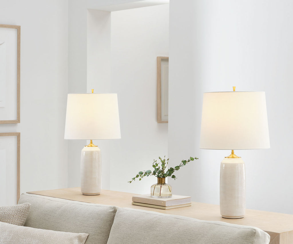 Cato Medium Table Lamp Natural White