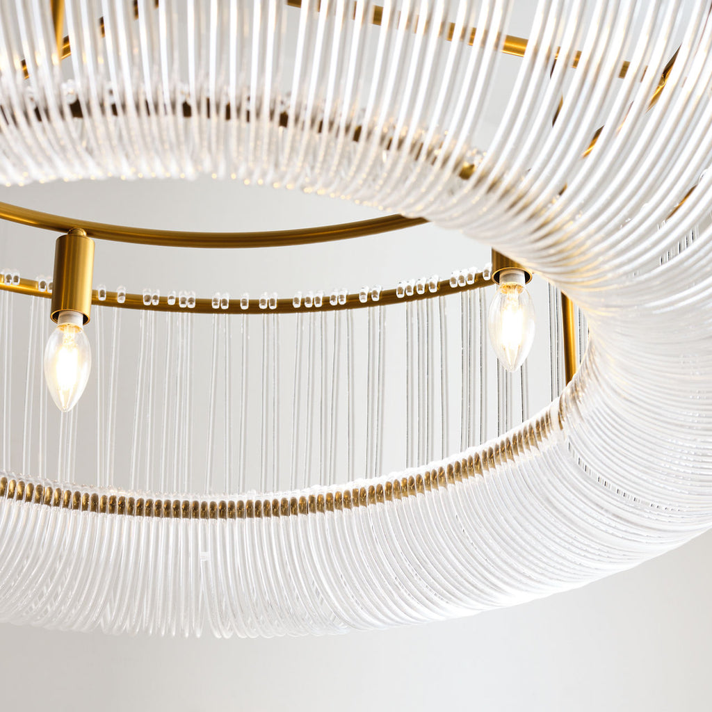 Pierce Large Pendant Burnished Brass