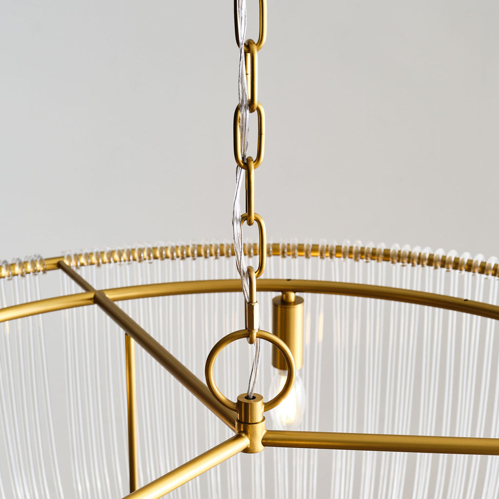 Pierce Large Pendant Burnished Brass