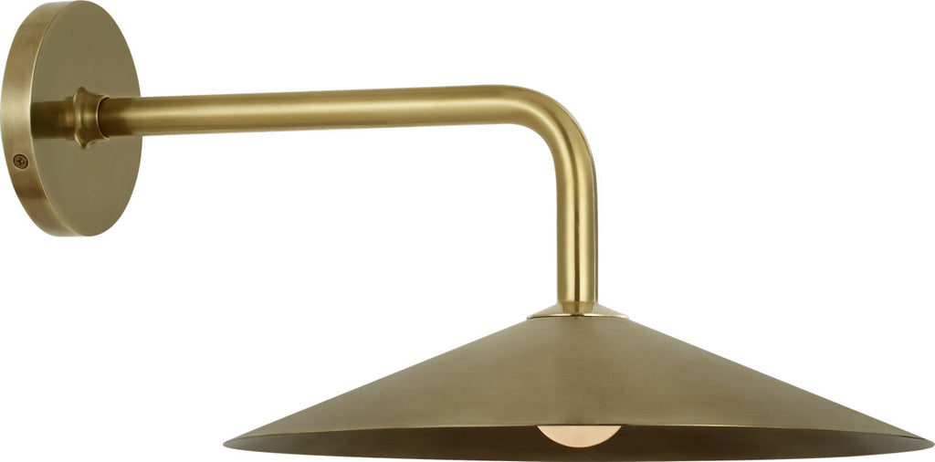 Ponce 9" Sconce | Hand-Rubbed Antique Brass | Hand-Rubbed Antique Brass Shade