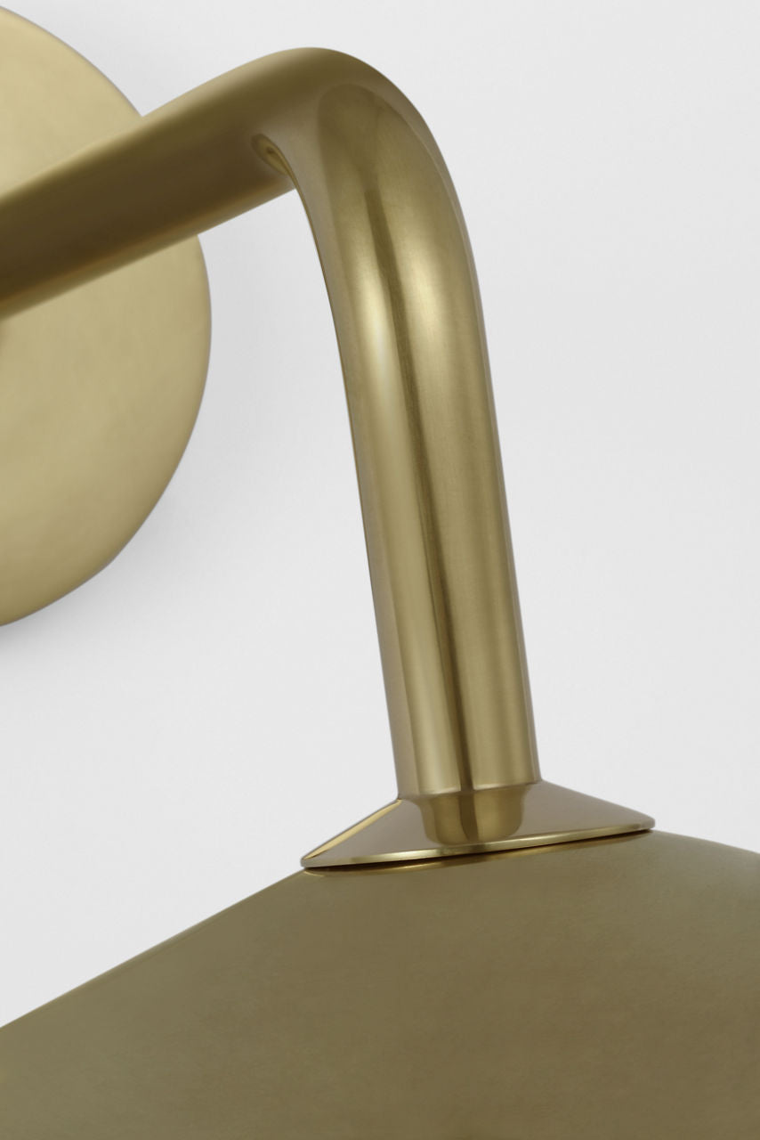 Ponce 9" Sconce | Hand-Rubbed Antique Brass | Hand-Rubbed Antique Brass Shade