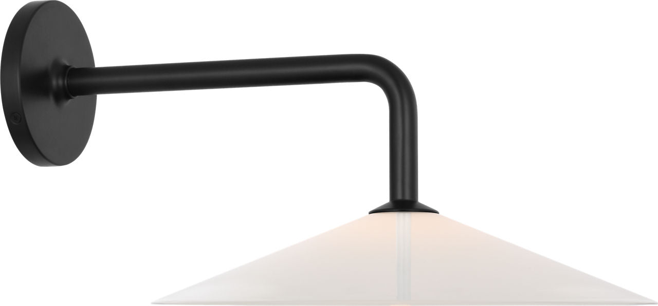 Ponce 9" Sconce | Modern Iron | Milk White Glass Shade