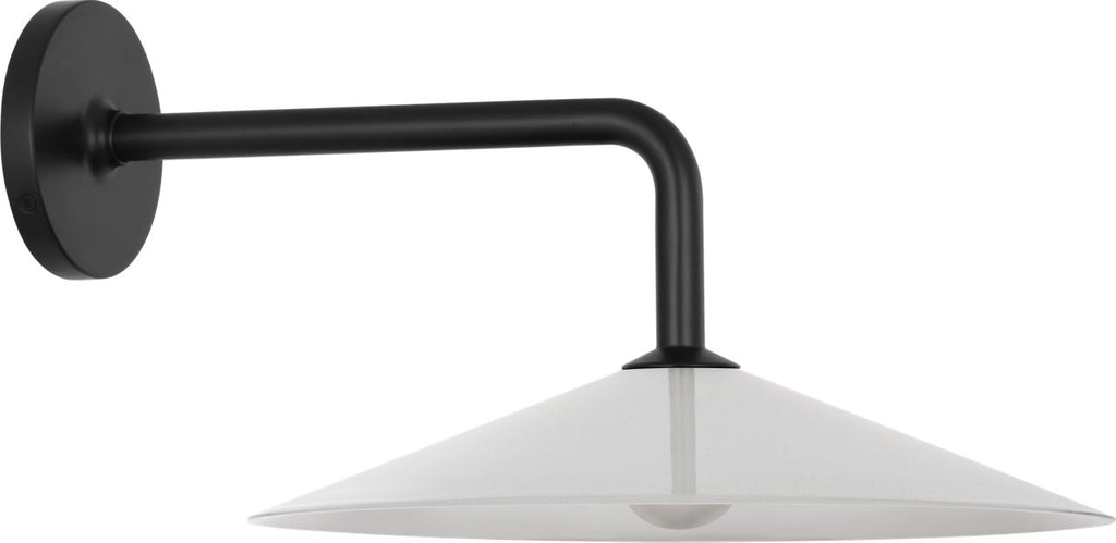 Ponce 9" Sconce | Modern Iron | Milk White Glass Shade