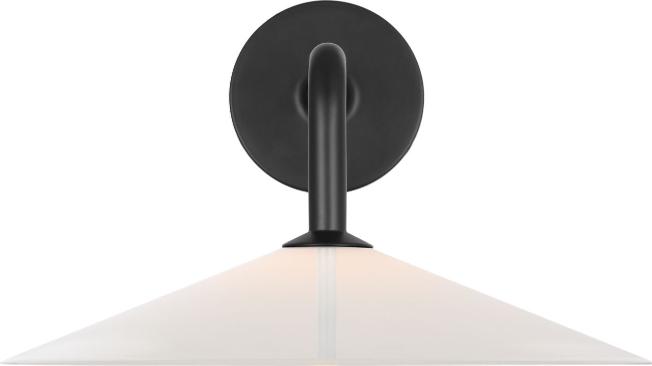 Ponce 9" Sconce | Modern Iron | Milk White Glass Shade