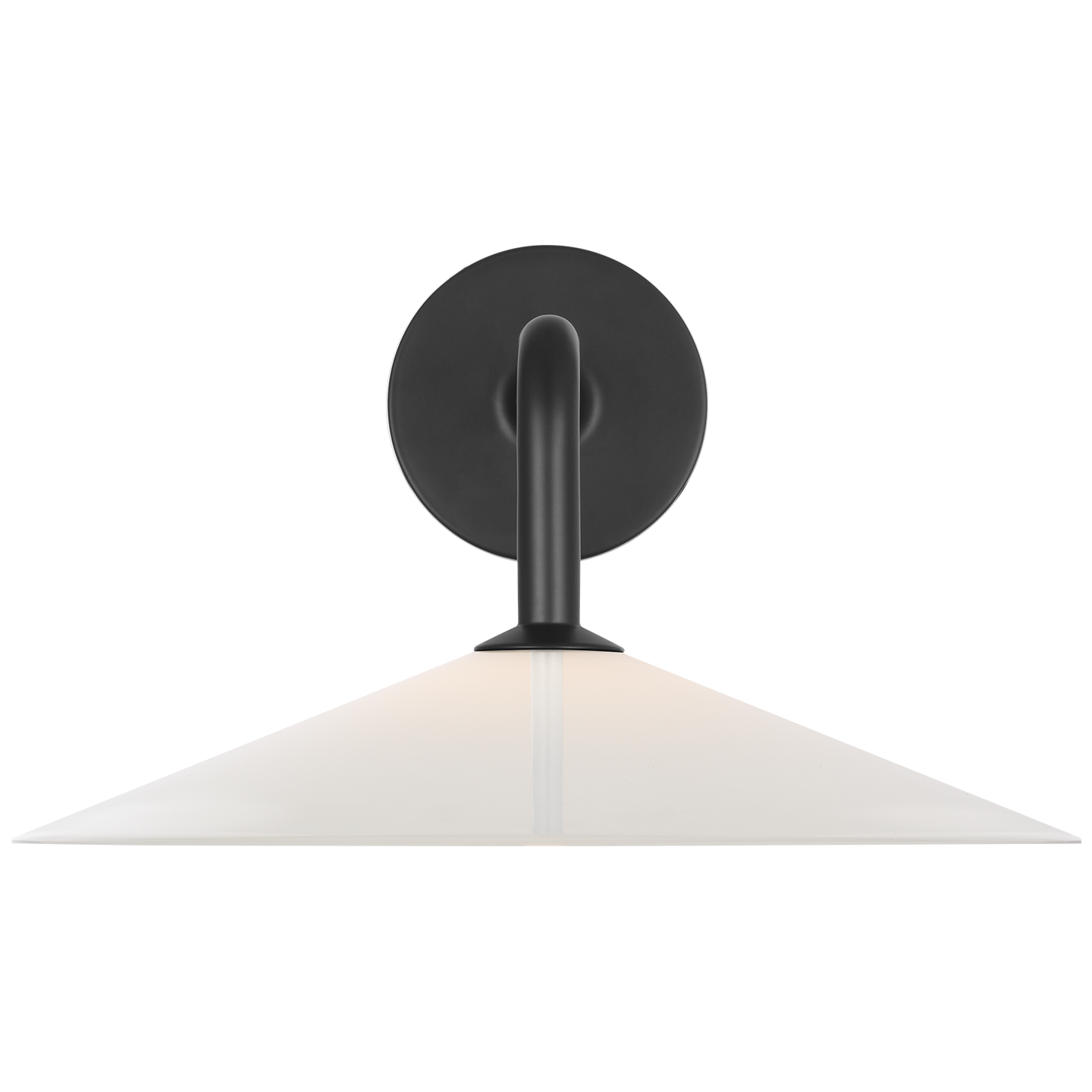 Ponce 9" Sconce | Modern Iron | Milk White Glass Shade