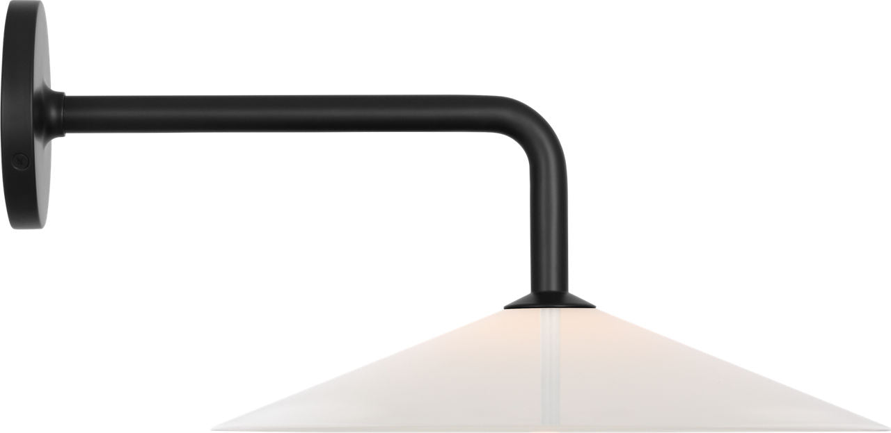 Ponce 9" Sconce | Modern Iron | Milk White Glass Shade