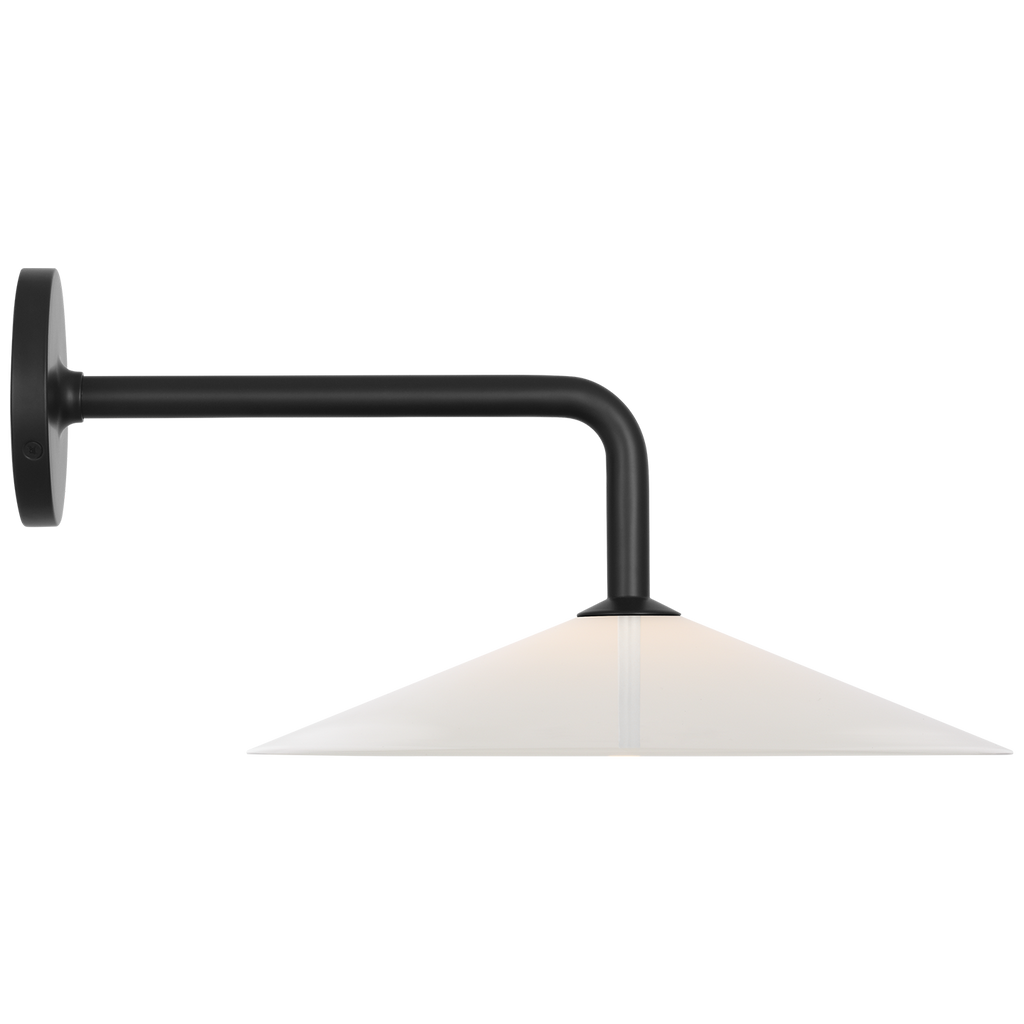 Ponce 9" Sconce | Modern Iron | Milk White Glass Shade