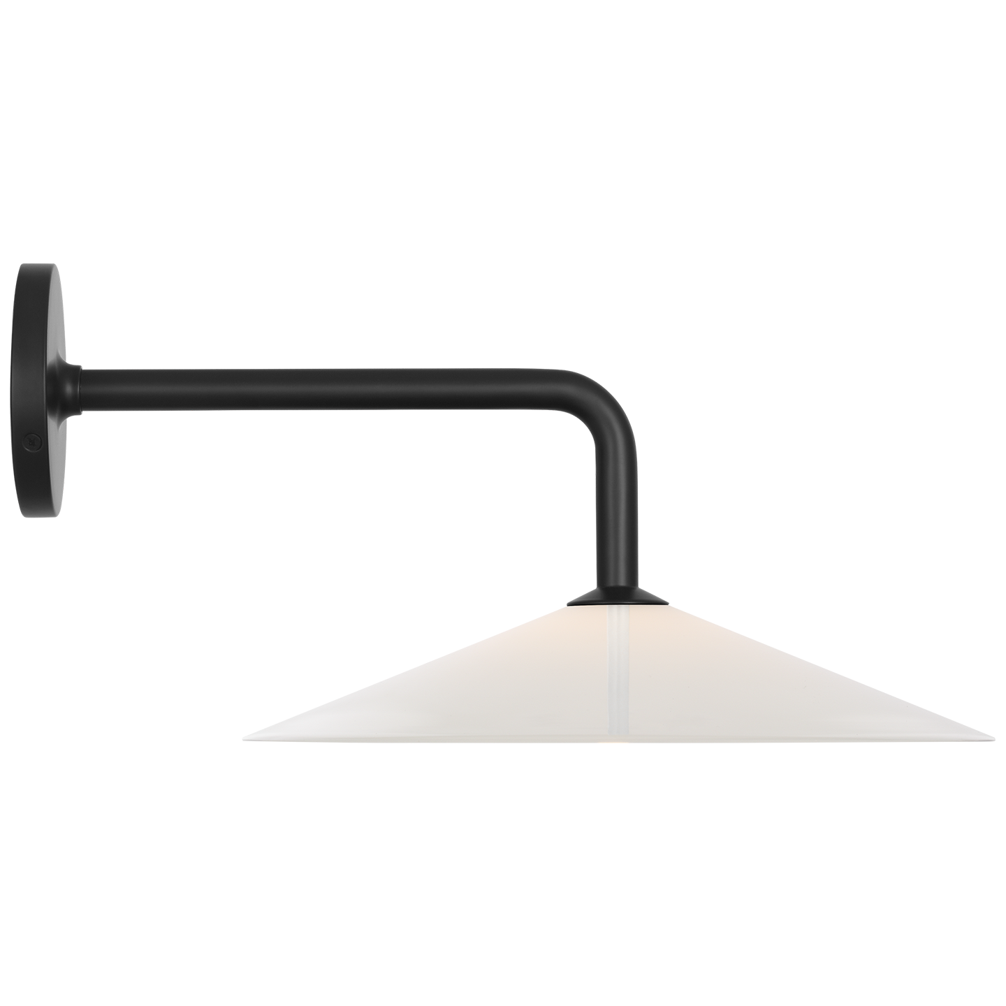 Ponce 9" Sconce | Modern Iron | Milk White Glass Shade