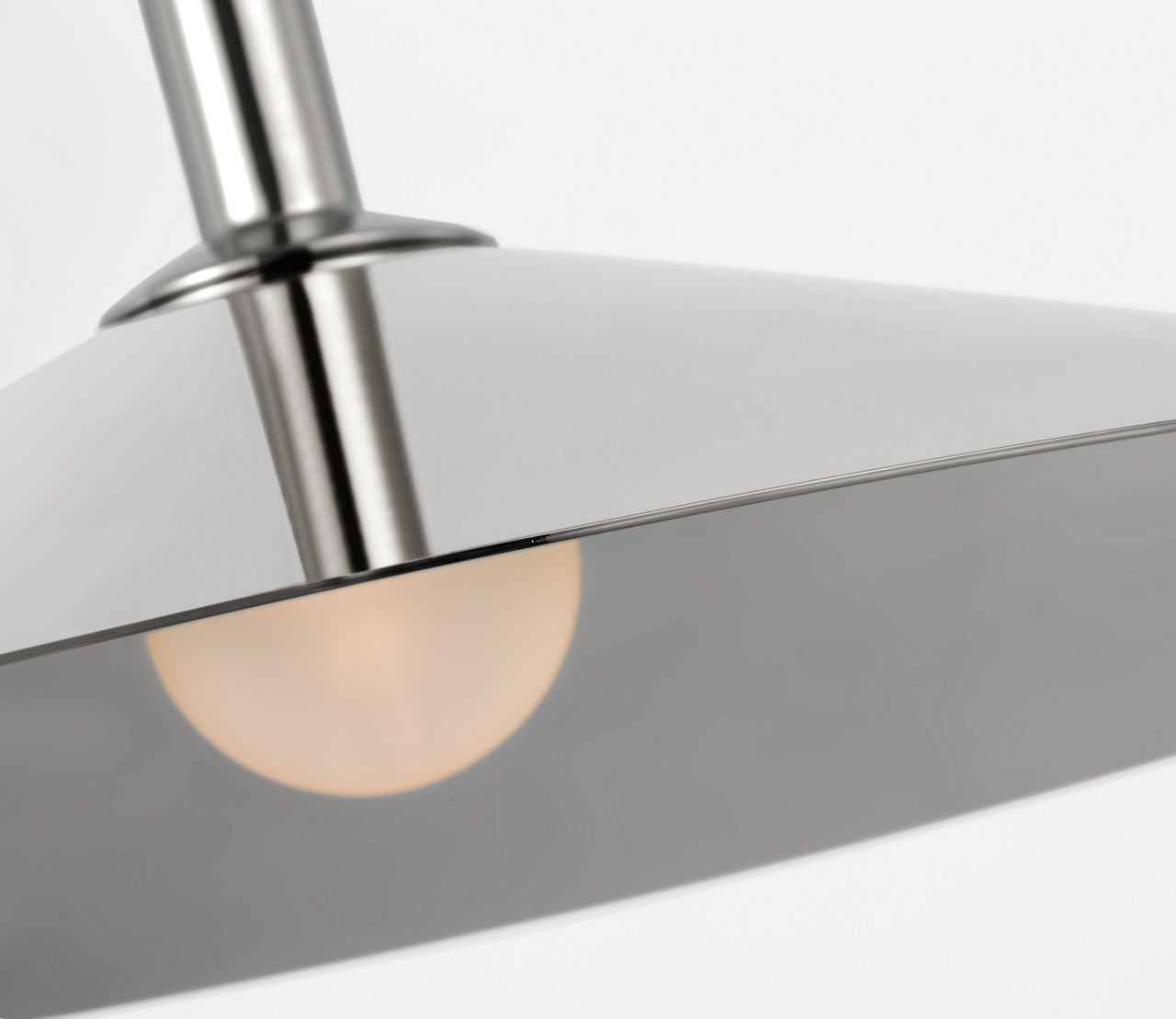 Ponce 9" Sconce | Polished Nickel | Polished Nickel Shade