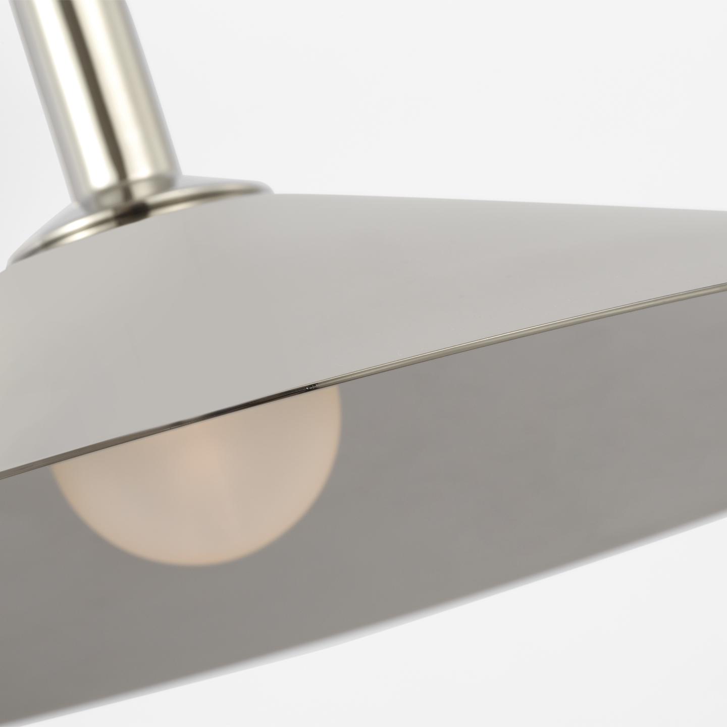Ponce 9" Sconce | Polished Nickel | Polished Nickel Shade