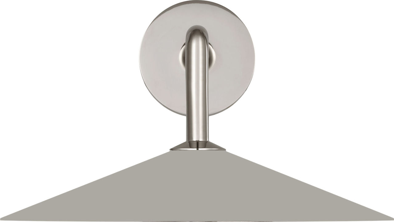 Ponce 9" Sconce | Polished Nickel | Polished Nickel Shade