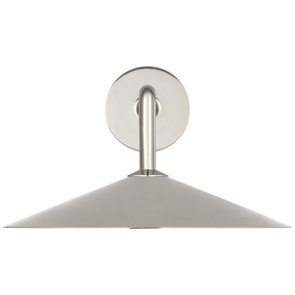 Ponce 9" Sconce | Polished Nickel | Polished Nickel Shade