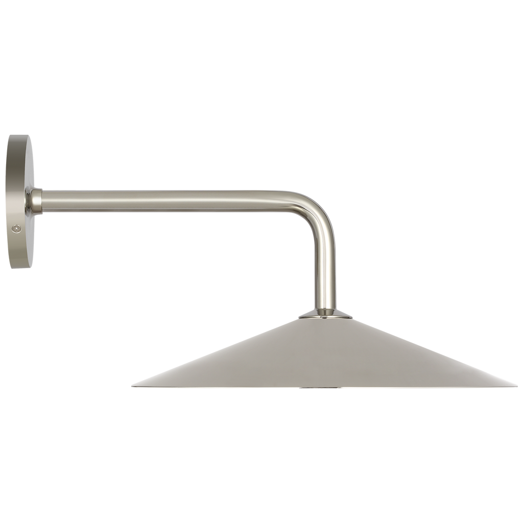 Ponce 9" Sconce | Polished Nickel | Polished Nickel Shade