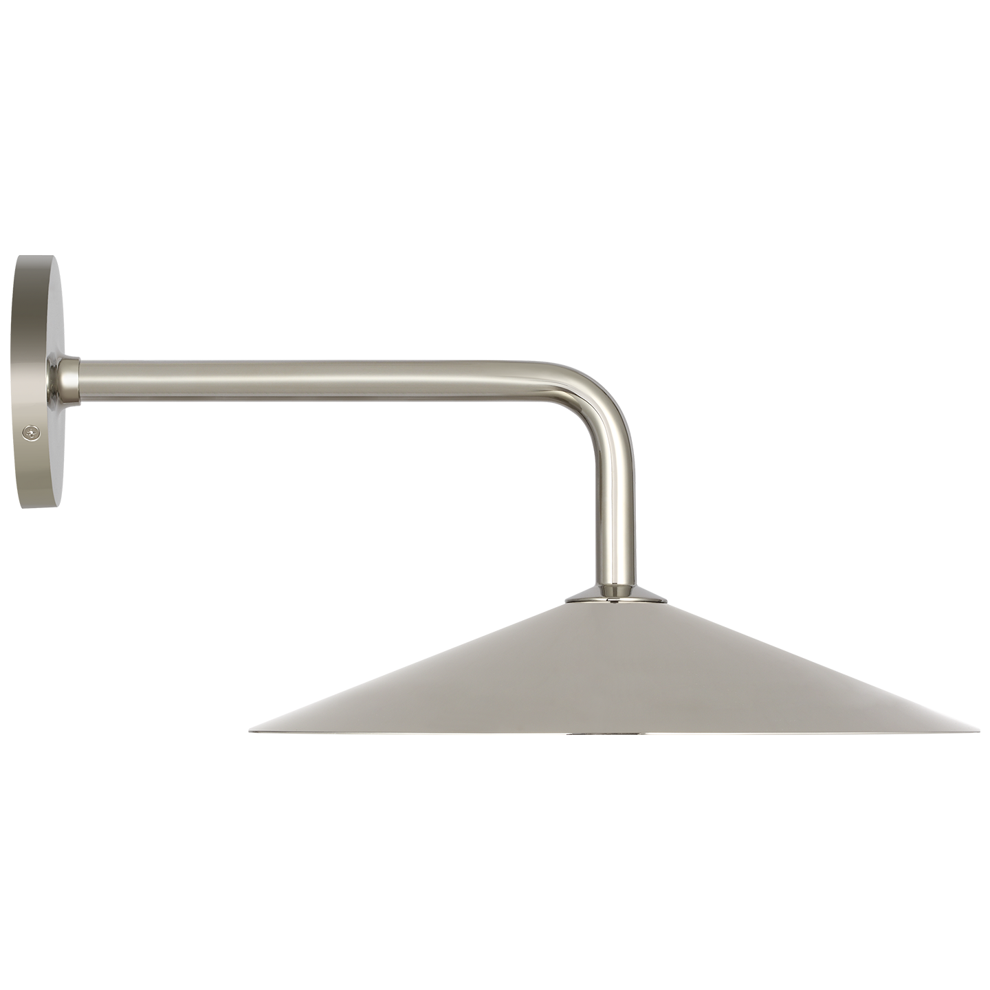 Ponce 9" Sconce | Polished Nickel | Polished Nickel Shade